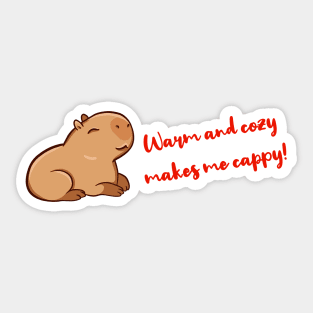 Warm and cozy capybara Sticker